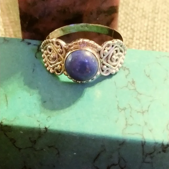 🔥NWT--LAPIS LAZULI. HEARTS ON THE SHOULDERS, STERLING SILVER. SIZE- 10
